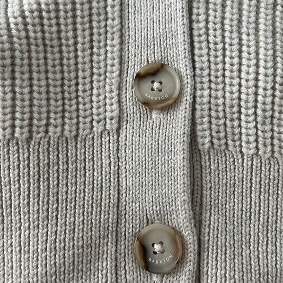 Aritzia Babaton Cropped Cardigan in Heathered Oat - Picture 3 of 3